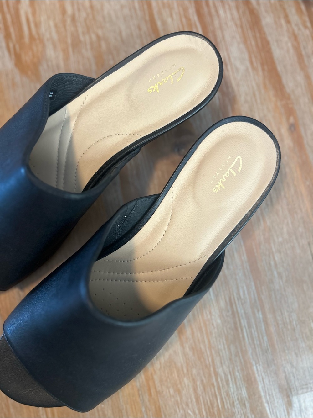 Clarks Leather Parram Waltz Sense Slide Sandals - Picture 4 of 11